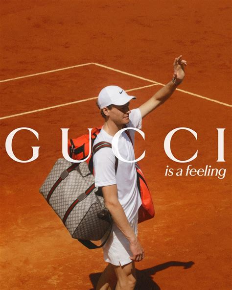 gucci is a feeling|Jannik Sinner Stars in Gucci is a Feeling Ad .